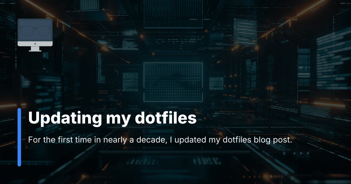 Updating my dotfiles