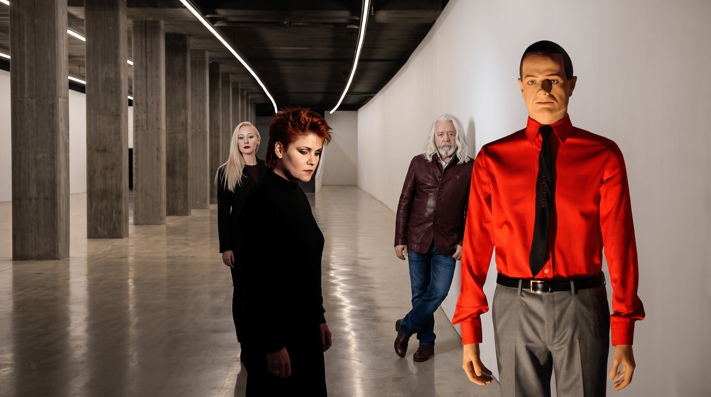 Group portrait of this week's artists: Kraftwerk, Tears for Fears, Yazoo, The Smashing Pumpkins
