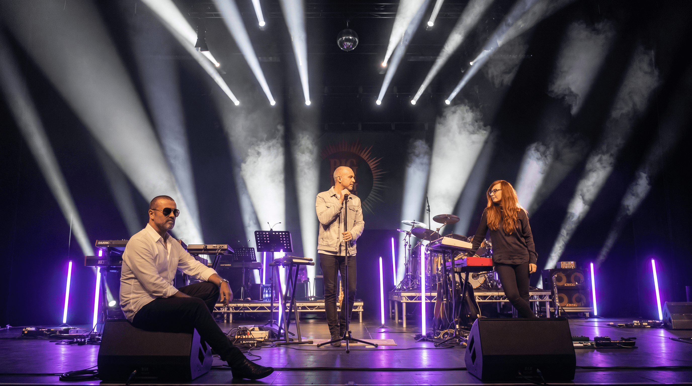 Group portrait of this week's artists: Big Big Train, George Michael, Tori Amos