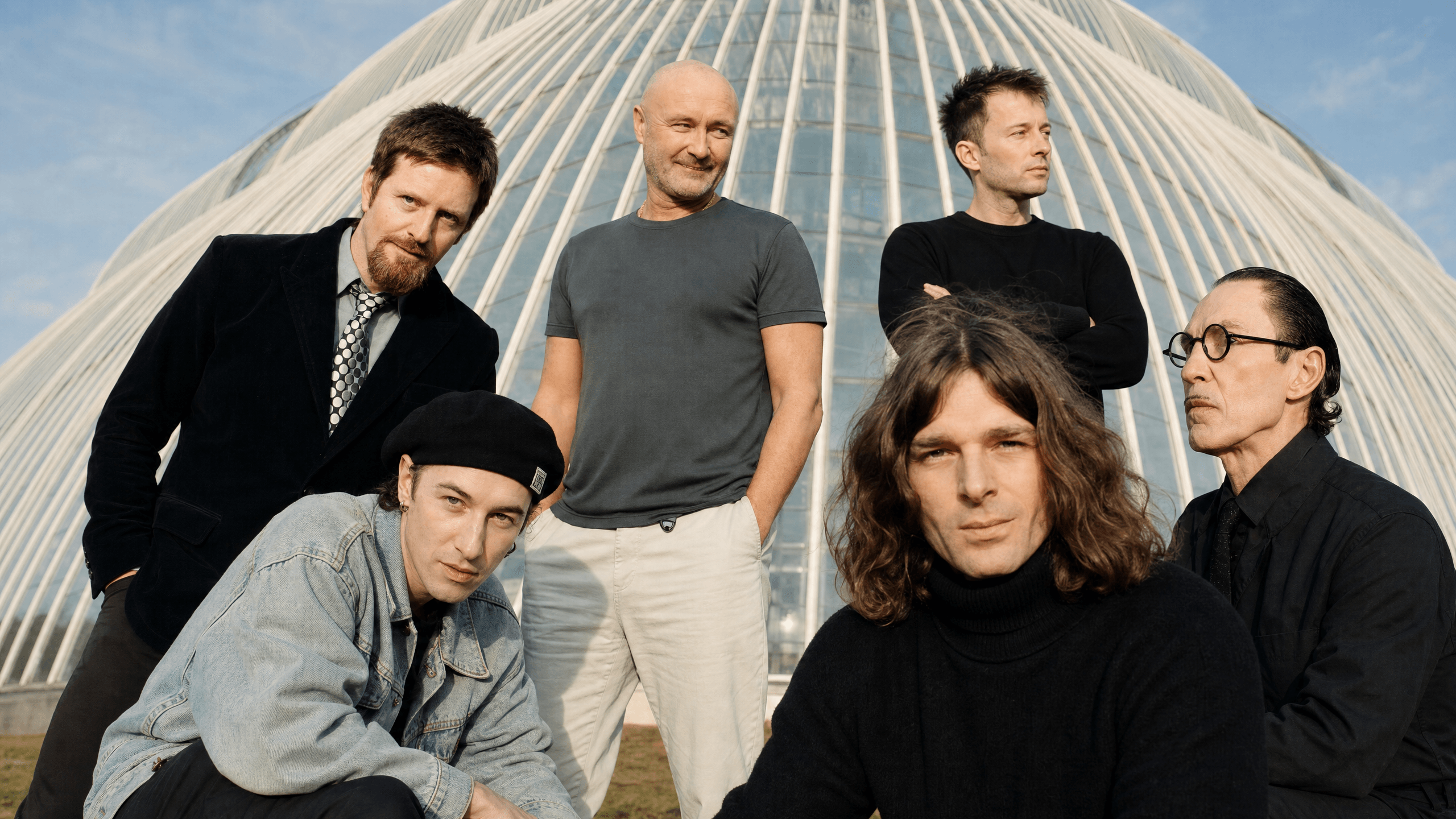 Group portrait of this week's top artists: Radiohead, Scritti Politti, Pink Floyd, The Mighty Mighty Bosstones, Jesus Jones, Sparks