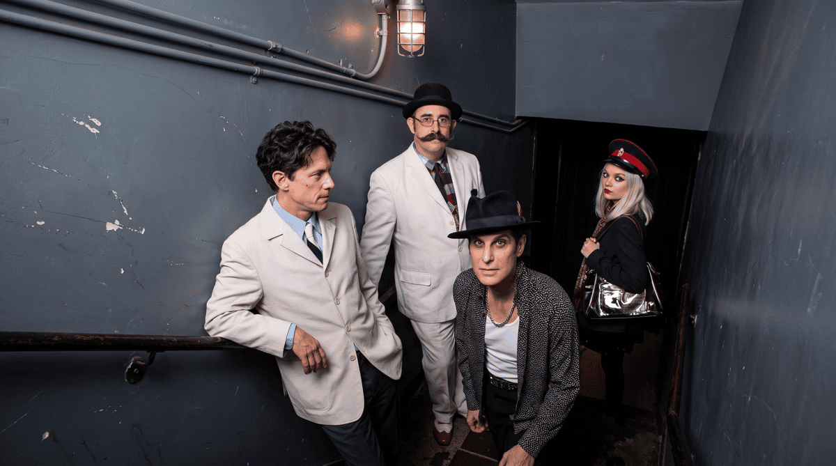 Group portrait of this week's artists: Porno for Pyros, They Might Be Giants, The Slackers, The Molotovs