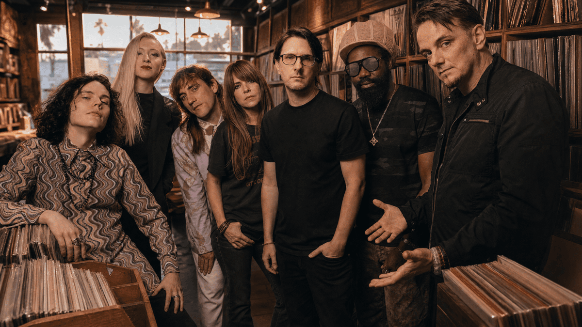 Group portrait of this week's top artists: They Might Be Giants, Future Islands, Boards of Canada, Easy Star All-Stars, Pearl Jam, Faith No More